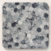 Geometrisches Muster aus Weiß, Grau und Schwarz Getränkeuntersetzer (Vorderseite)