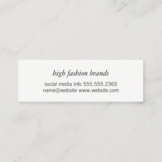 Geometrisches Muster / ausdrucksstark Mini Visitenkarte (Rückseite)