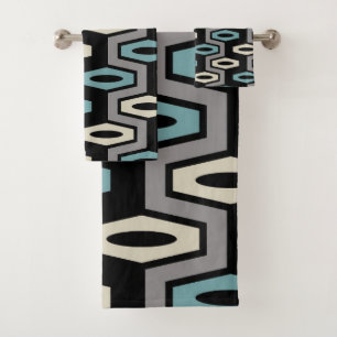 geometrisches Muster Badhandtuch Set