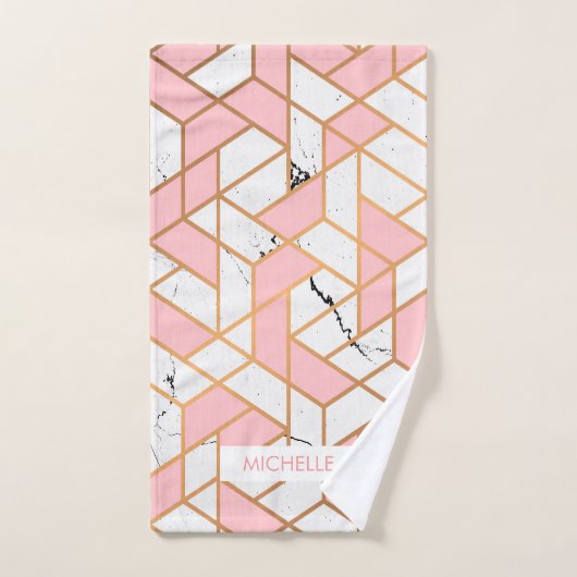 Geometrisches Muster Badhandtuch Set (Handtuch)