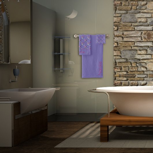 Geometrisches Muster Badhandtuch Set