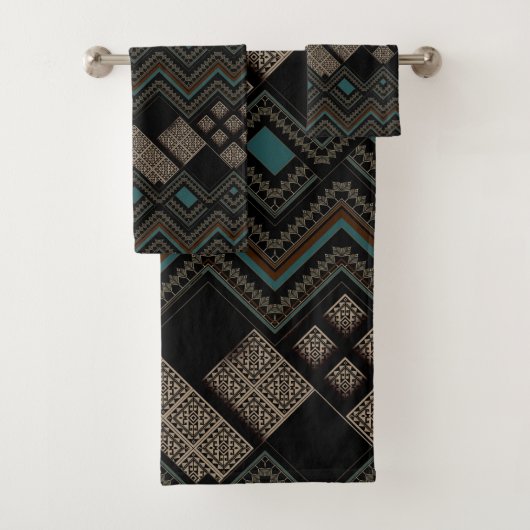 Geometrisches Muster Badhandtuch Set (Insitu)