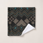 Geometrisches Muster Badhandtuch Set (Waschlappen)