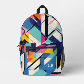 geometrisches Muster Bedruckter Rucksack (Vorderseite)