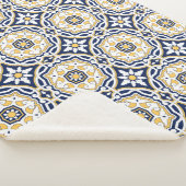 Geometrisches Muster blau marokkanische Fliesen Sherpadecke (3/4)