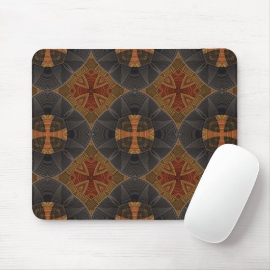 Geometrisches Muster Blau und Rot Mousepad (Mit Mouse)
