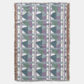 Geometrisches Muster blaues violettes Grün Decke (Vorderseite Vertikal)