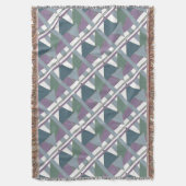 Geometrisches Muster blaues violettes Grün Decke (Vorderseite Vertikal)