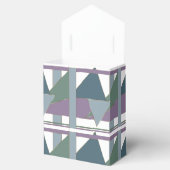 Geometrisches Muster blaues violettes Grün Geschenkschachtel (Geöffnet)