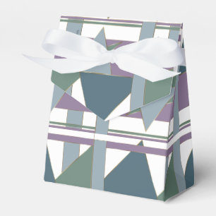 Geometrisches Muster blaues violettes Grün Geschenkschachtel