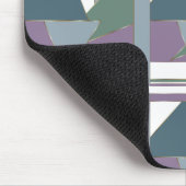 Geometrisches Muster blaues violettes Grün Mousepad (Ecke)
