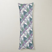 Geometrisches Muster blaues violettes Grün Seitenschläferkissen (Rückseite (Vertikal))