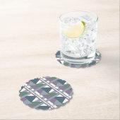 Geometrisches Muster blaues violettes Grün Untersetzer (Vor Ort)