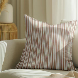 Geometrisches Muster brauner Linien Kissen