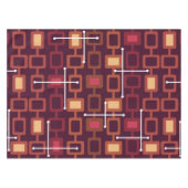 Geometrisches Muster-Burgundy des Retro-Modells de Tischdecke (Vorderseite (Horizontal))