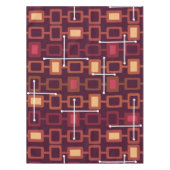 Geometrisches Muster-Burgundy des Retro-Modells de Tischdecke (Vorderseite)