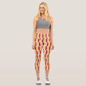 Geometrisches Muster Capri Leggings (Vorderseite)