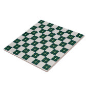 Geometrisches Muster dekorativ grün groß Fliese (Seite)