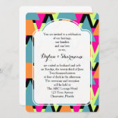 Geometrisches Muster der 80er Jahre Einladung (Vorne/Hinten)