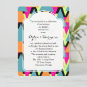 Geometrisches Muster der 80er Jahre Einladung (Stehend Vorderseite)