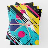 Geometrisches Muster der 80er Jahre Geschenkpapier Set (Beispiel)