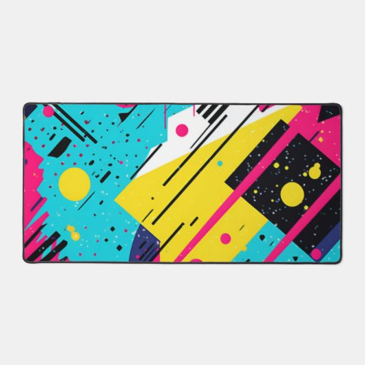 Geometrisches Muster der 80er Jahre Schreibtischunterlage (Vorderseite)