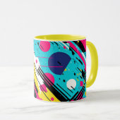 Geometrisches Muster der 80er Jahre Tasse (VorderseiteRechts)