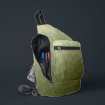 geometrisches Muster der Artengrüngefälle Crossbody Bag<br><div class="desc">Army grünes Gefälle geometrisches Maschenmuster Druckbeutel. Coole Mode Accessoires Tasche für jeden. Dreieck geometrisches Mesh mit Licht bis dunkel Light Army grüne Ober-Farbverlauf Design.</div>