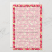 geometrisches Muster der Blume Briefpapier (Vorne/Hinten)