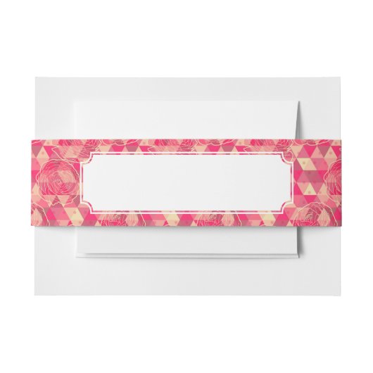 Geometrisches Muster der Blume Einladungsbanderole (Vorderseite Beispiel)