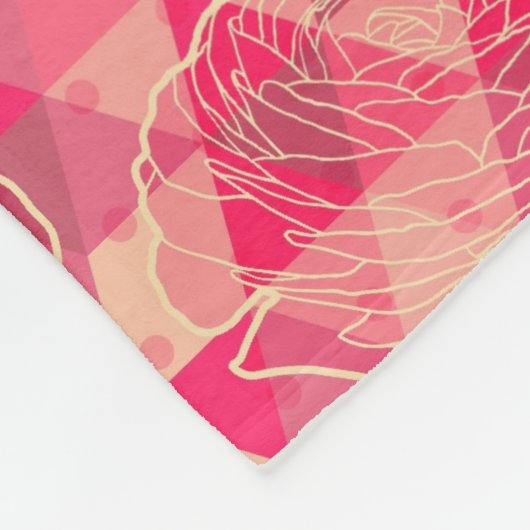 Geometrisches Muster der Blume Fleecedecke (Ecke)