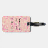 Geometrisches Muster der Blume Gepäckanhänger (Rückseite horizontal)