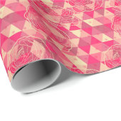 geometrisches Muster der Blume Geschenkpapier (Rolleneckpunkt)