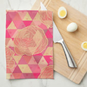 Geometrisches Muster der Blume Geschirrtuch (Viertel Falte)