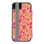 Geometrisches Muster der Blume Incipio iPhone Geldbeutel-Hülle (Folio Rückseite)