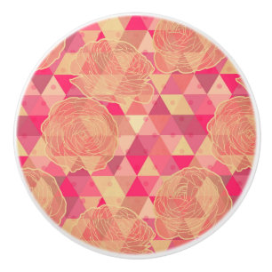Geometrisches Muster der Blume Keramikknauf