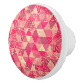 Geometrisches Muster der Blume Keramikknauf (Rechts)