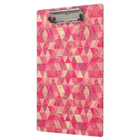 Geometrisches Muster der Blume Klemmbrett (Links)