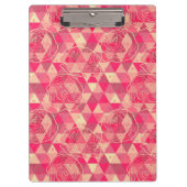 Geometrisches Muster der Blume Klemmbrett (Vorderseite)