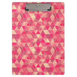 Geometrisches Muster der Blume Klemmbrett