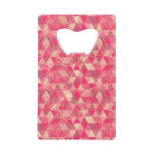 Geometrisches Muster der Blume Kreditkarten Flaschenöffner (Rückseite)