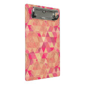 Geometrisches Muster der Blume Mini Klemmbrett (Schrägansicht)