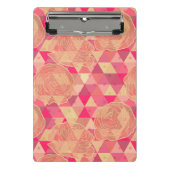Geometrisches Muster der Blume Mini Klemmbrett (Vorderseite)