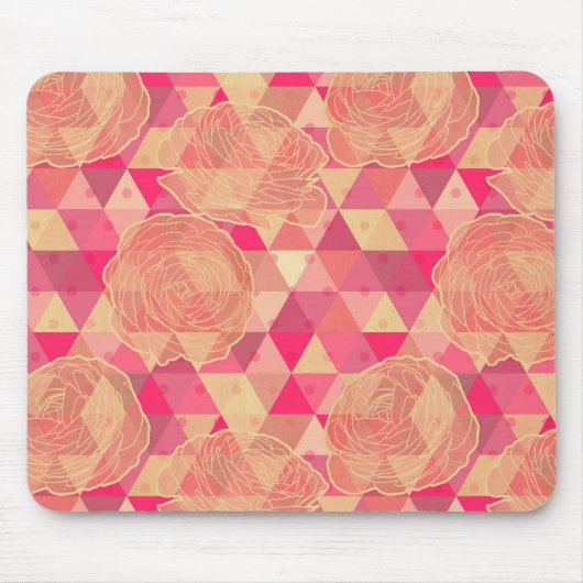 Geometrisches Muster der Blume Mousepad (Vorne)