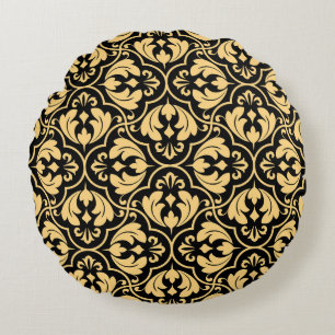 geometrisches Muster der Blume. Nahtlose Vintage B Rundes Kissen
