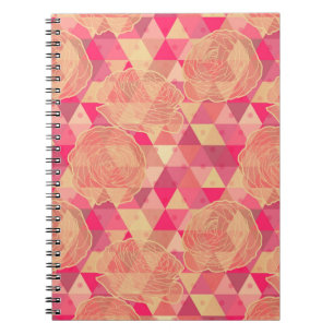 Geometrisches Muster der Blume Notizblock