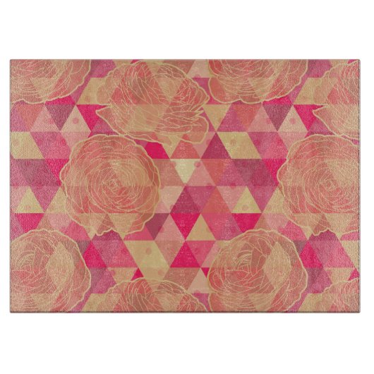 Geometrisches Muster der Blume Schneidebrett (Vorderseite)