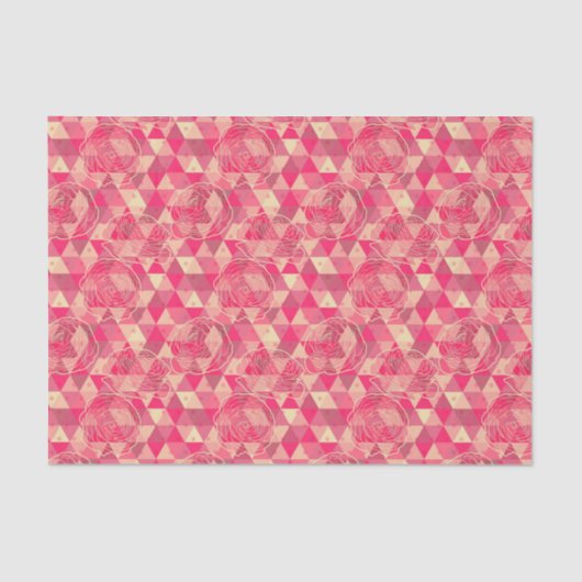 Geometrisches Muster der Blume Seidenpapier (Vorderseite)