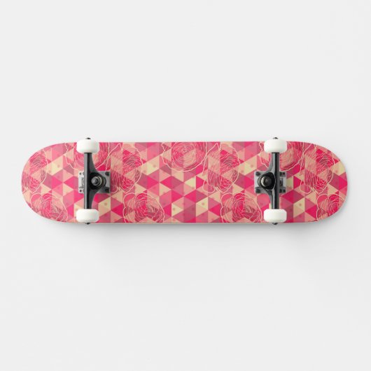 Geometrisches Muster der Blume Skateboard (Horizontal)