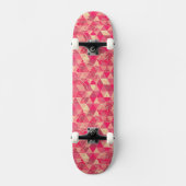 Geometrisches Muster der Blume Skateboard (Vorderseite)